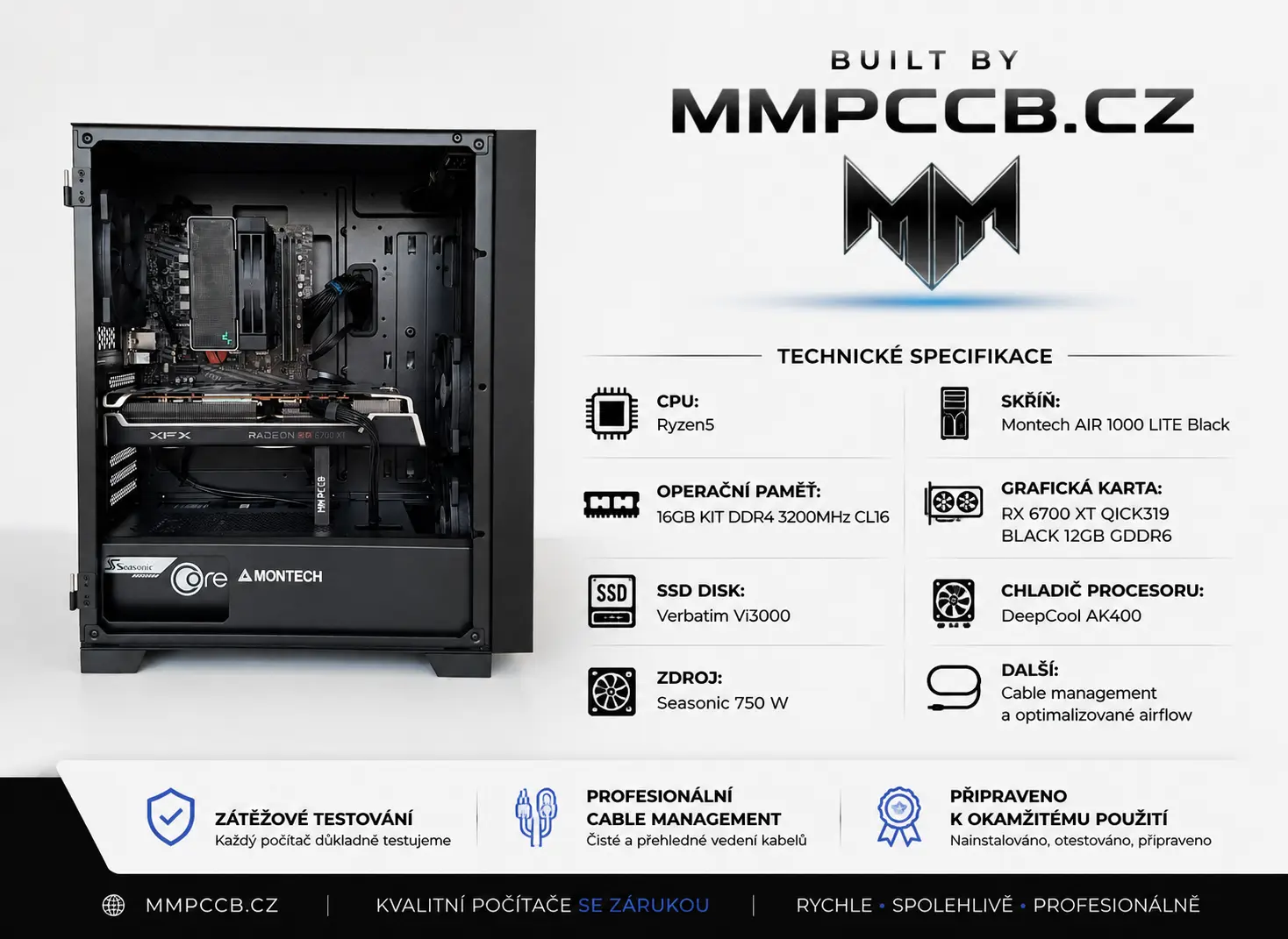 Herní PC s Radeon RX 6700 XT a přehledem ověřených komponent